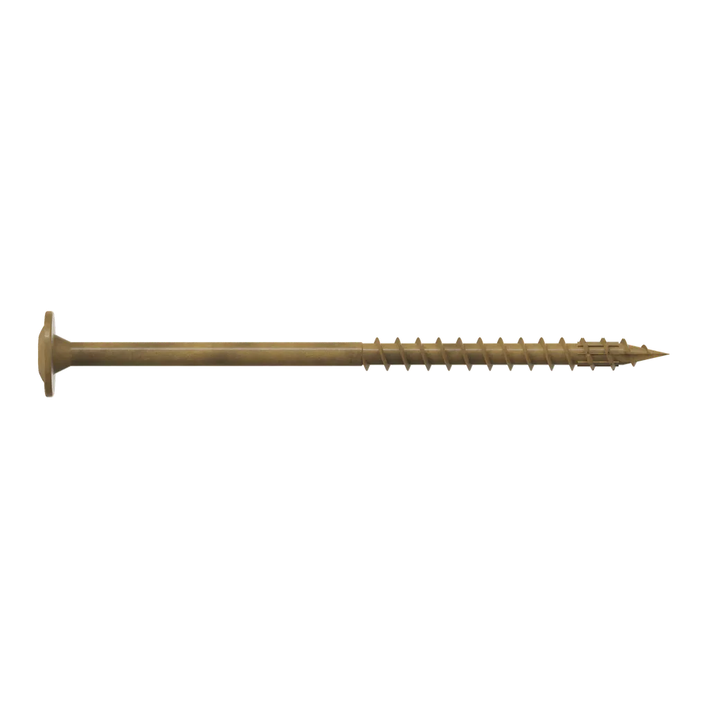 Wafer-Head Construction Screw - #8 X 3 In. T20, Quik Guard®, Tan (200-Qty) (Pack Of 6)-CBT08300R200-SP120-218