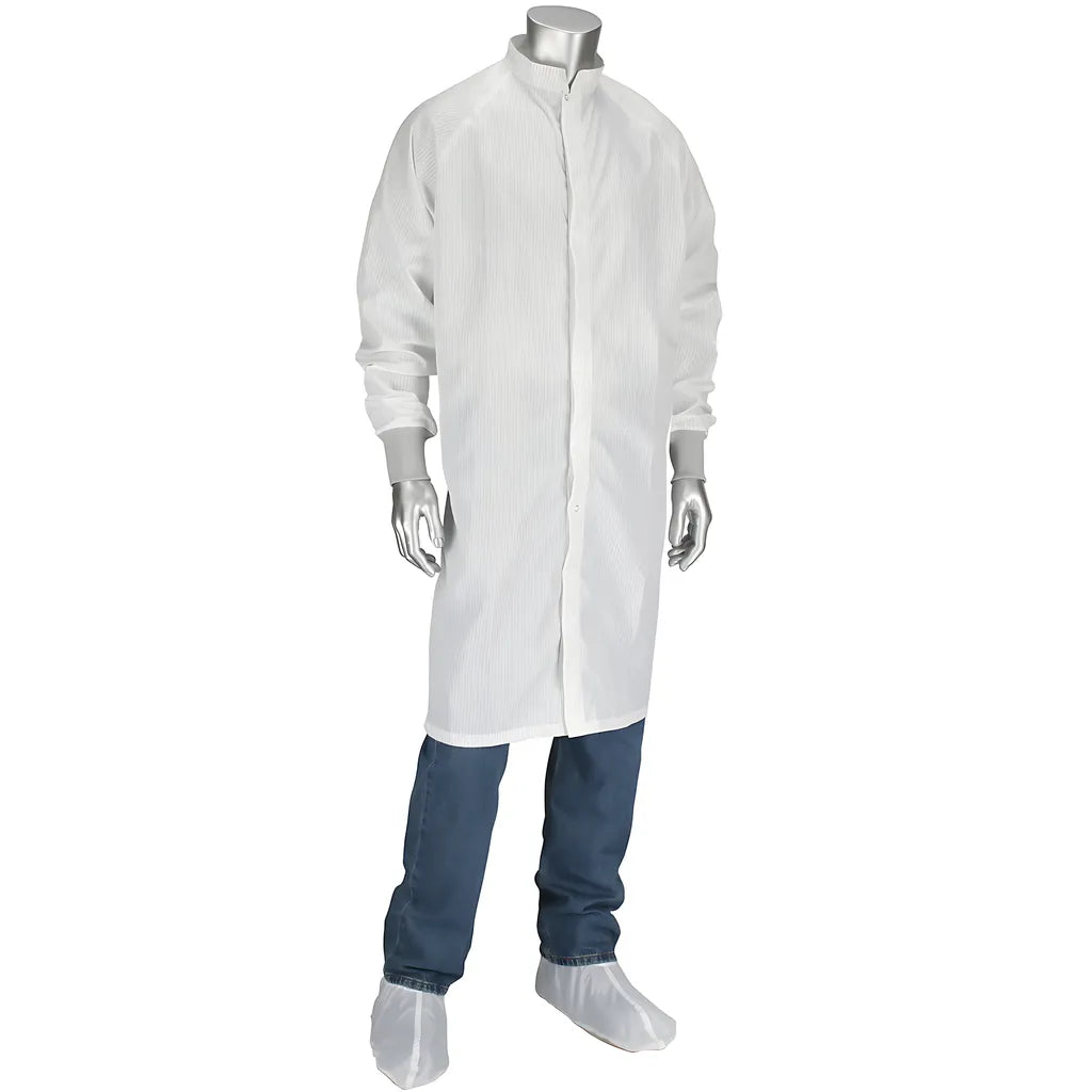 Uniform Technology Cfrzc-16Wh-5Pk-Xl Ultimax Stripe Iso 3 (Class 1) Cleanroom Frock CFRZC-16WH-5PK-XL-23665