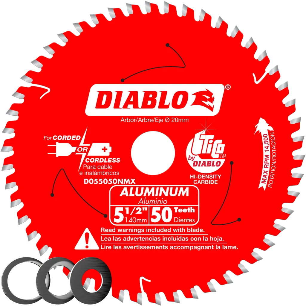 5-1/2 In. X 50 Tooth Aluminum Cutting Saw Blade-D055050NMX-2044