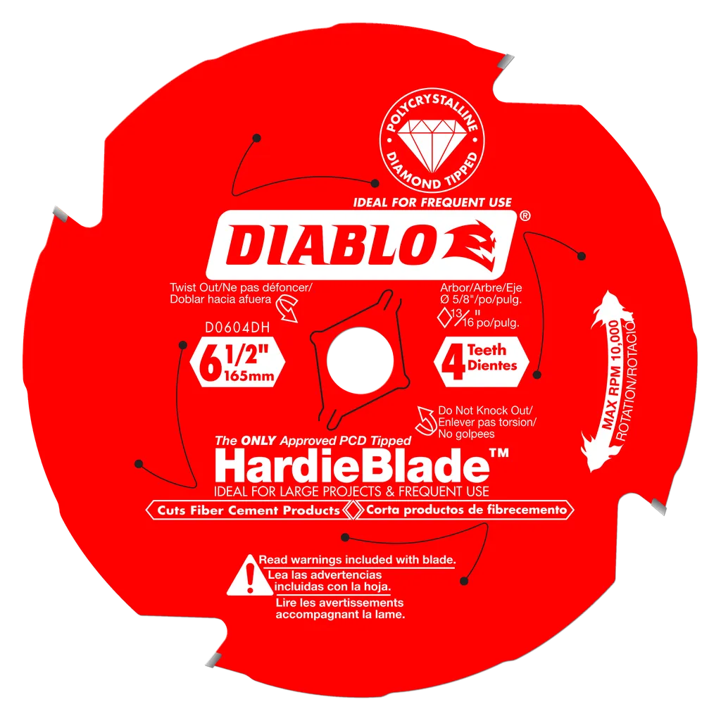 6-1/2 In. X 4 Tooth (Pcd) Fiber Cement Hardieblade-D0604DH-2046