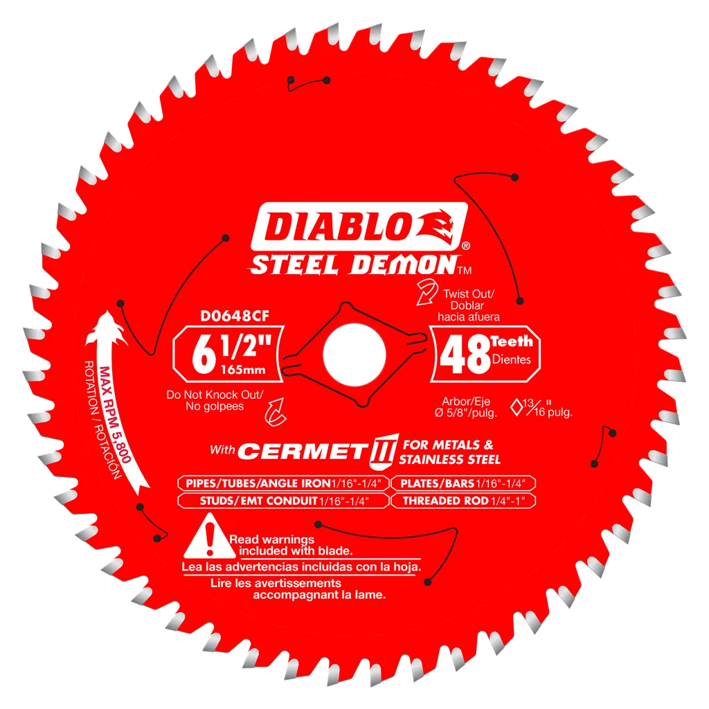 6-1/2 In. X 48 Tooth Steel Demon Cermet Ii Saw Blade For Metals And Stainless Steel-D0648CFA-2053