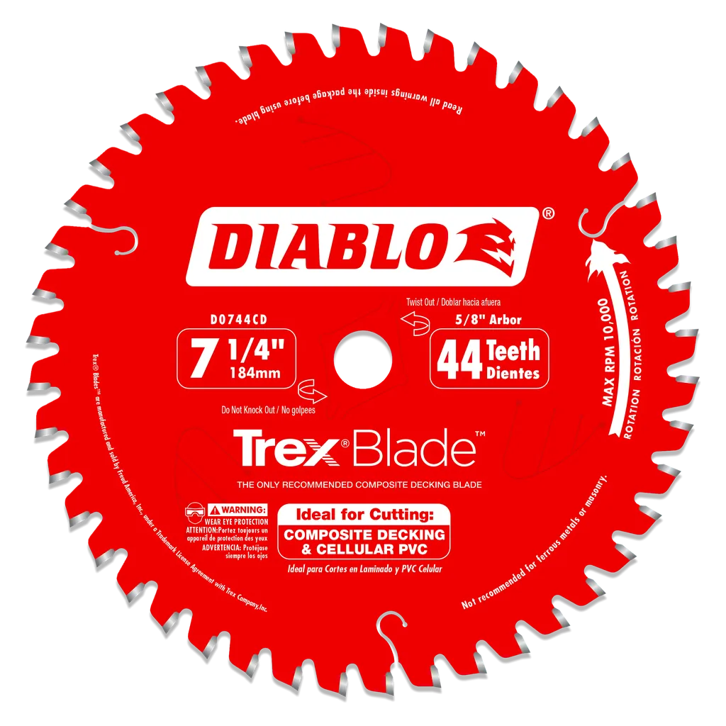 7-1/4 In. X 44 Tooth Composite Material/Plastics Trexblade-D0744CD-2069