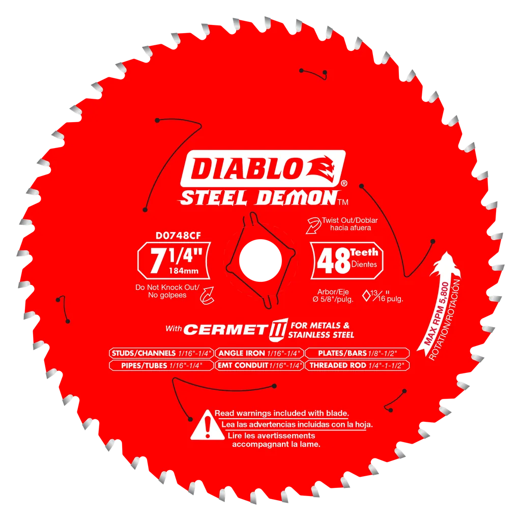 7-1/4 In. X 48 Tooth Steel Demon Cermet Ii Saw Blade For Metals And Stainless Steel-D0748CFA-2072