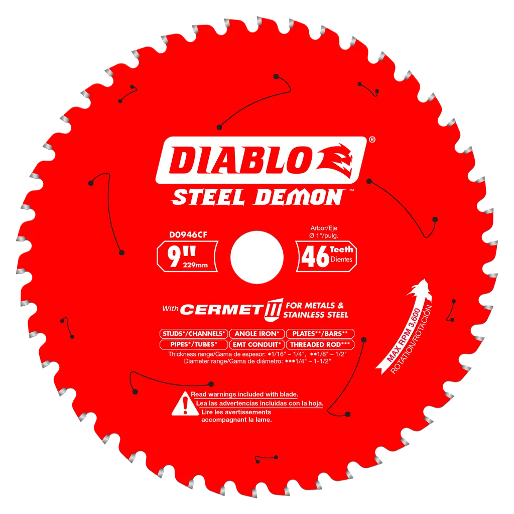 9 In. X 46 Tooth Steel Demon Cermet Ii Saw Blade For Metals And Stainless Steel-D0946CF-2084