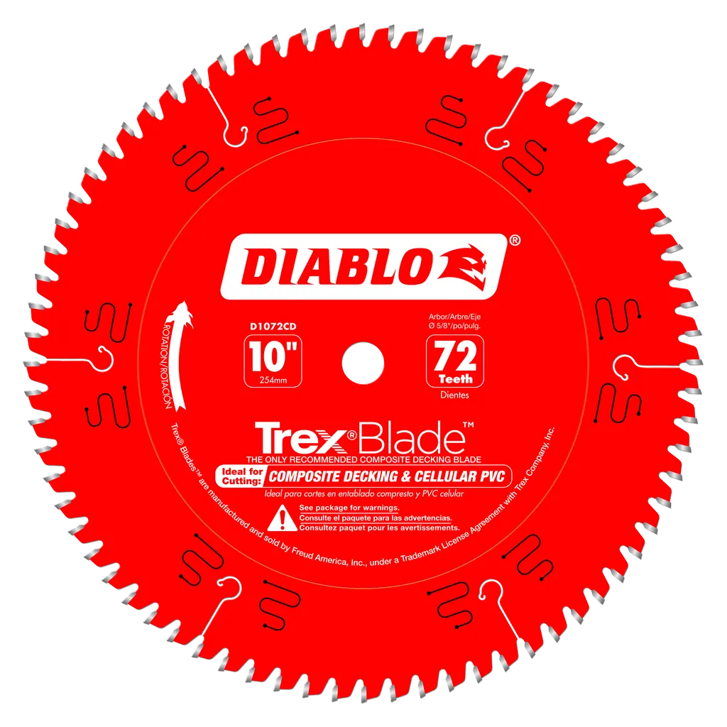 10 In. X 72 Tooth Composite Material/Plastics Trexblade-D1072CD-2098