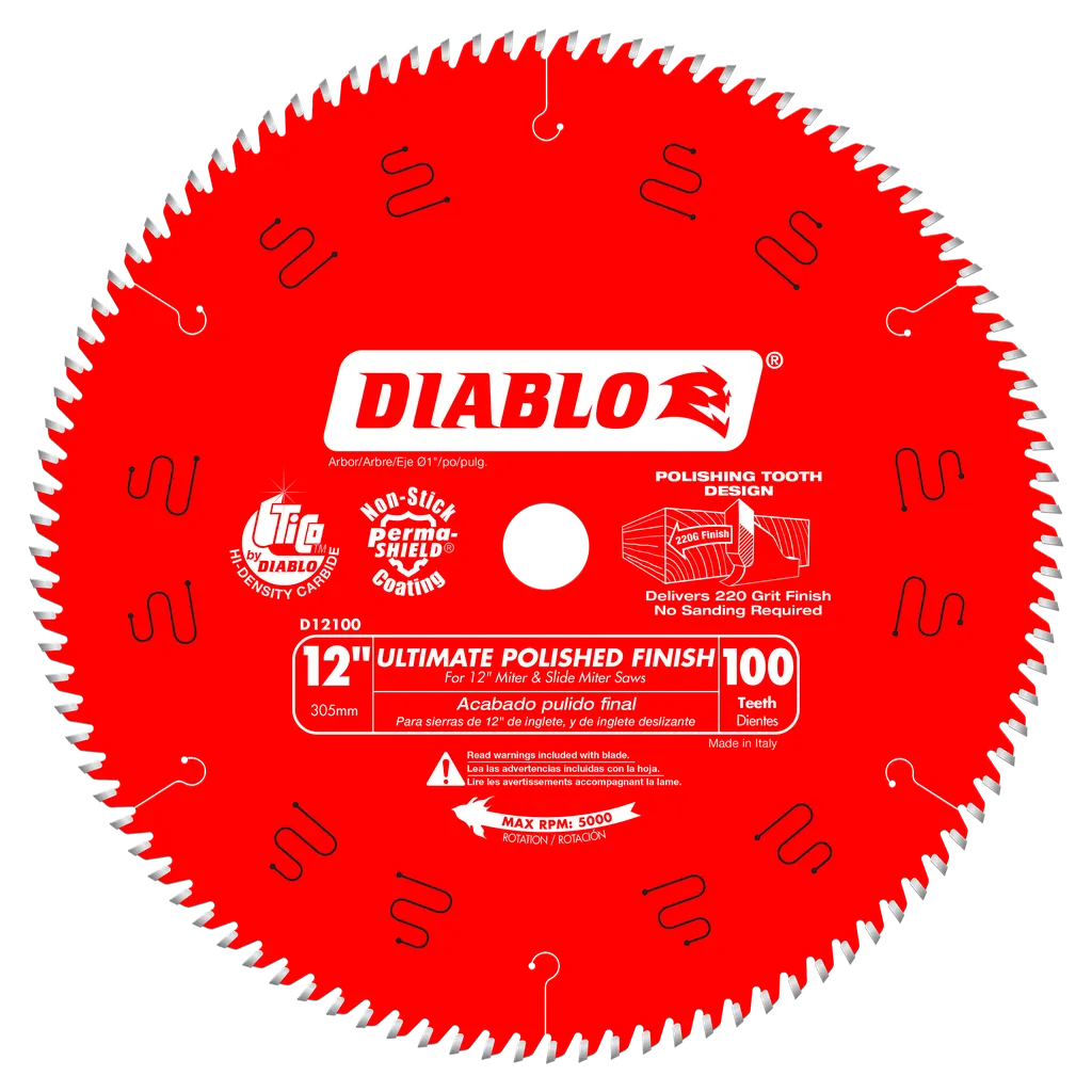 12 In. X 100 Tooth Ultimate Polished Finish Saw Blade-D12100X-2105