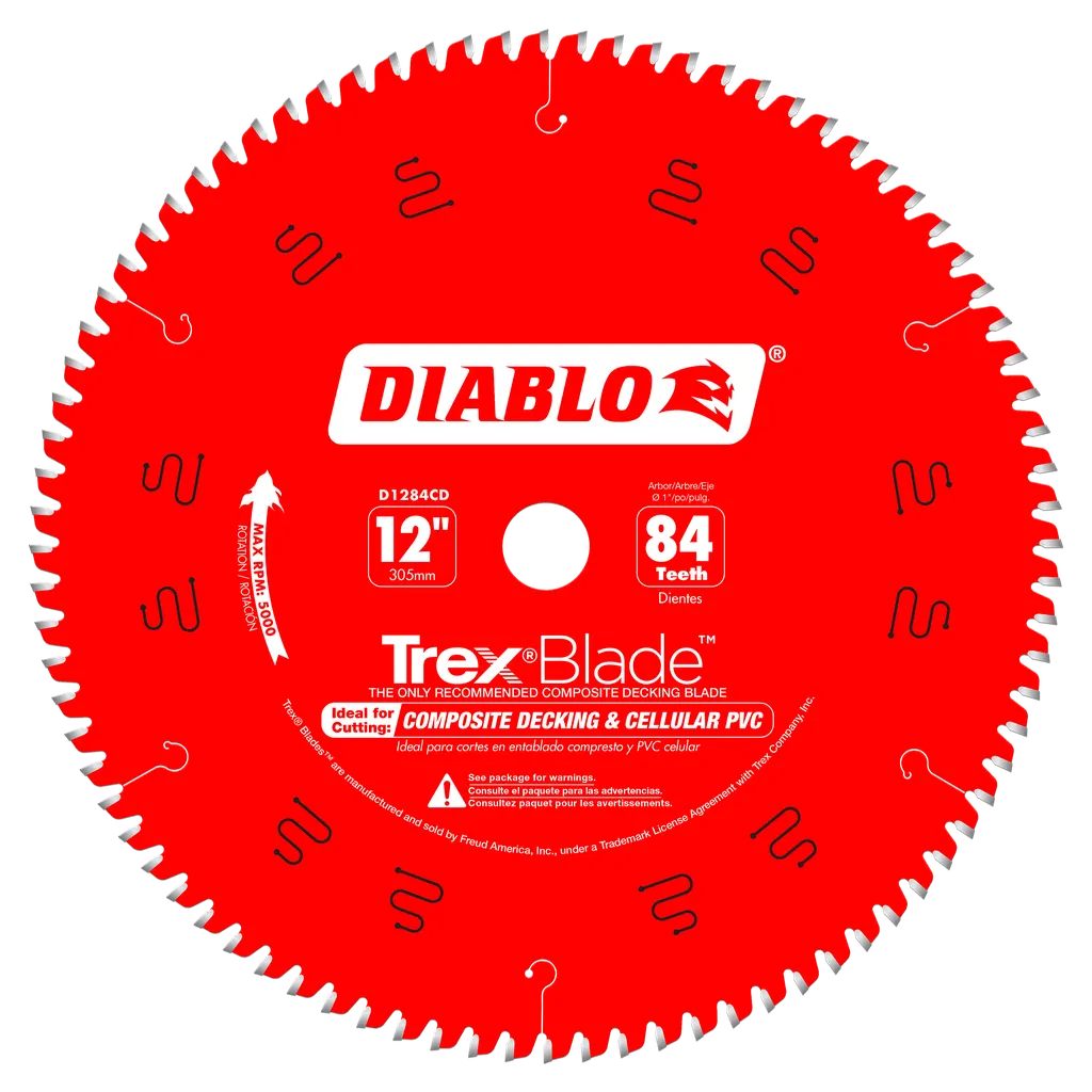 12 In. X 84 Tooth Composite Material/Plastics Trexblade-D1284CD-2113