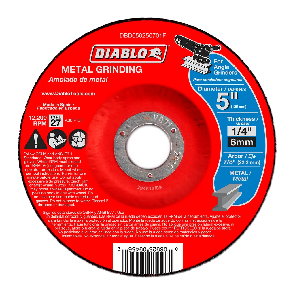 5 in. Metal Grinding Disc - Type 27 | Diablo Tools | PCS