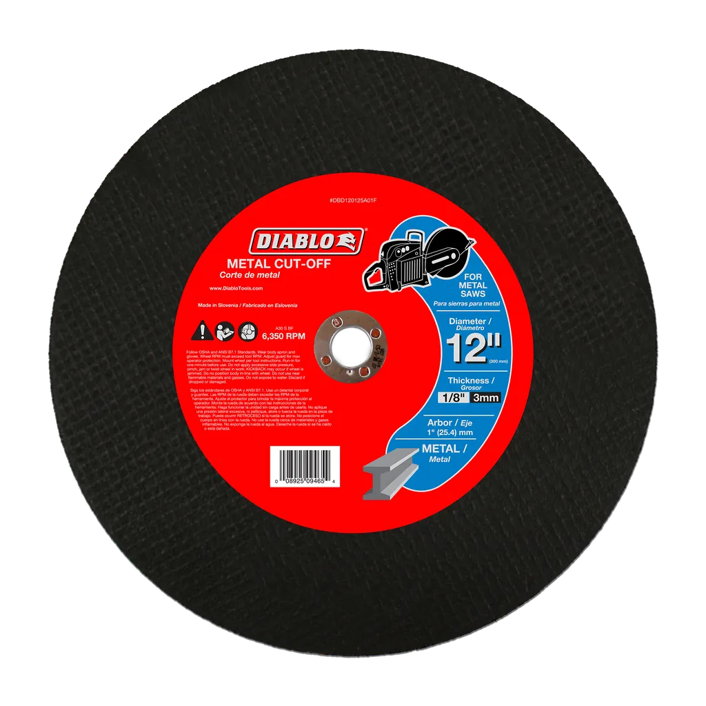 12 in. Metal High Speed Cut Off Disc 1 in. | Diablo Tools | PCS