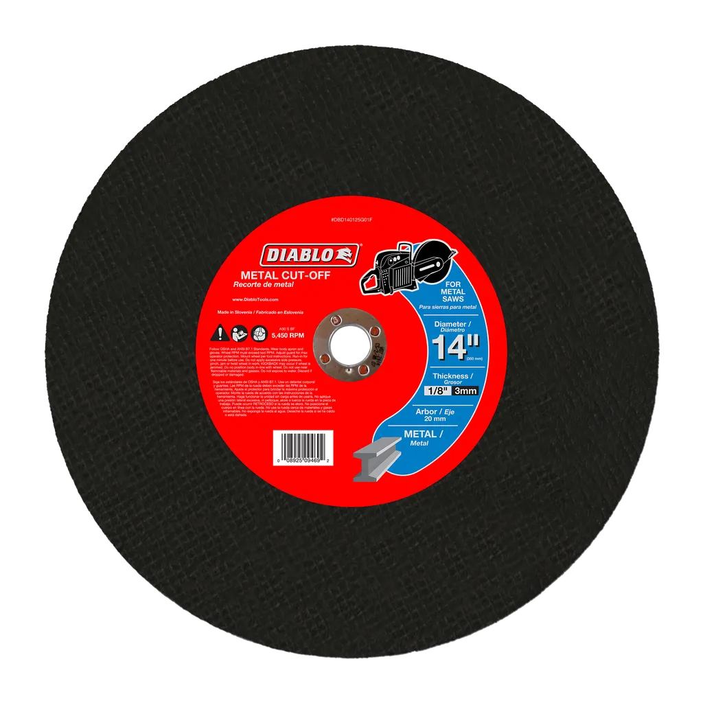 14 in. Metal High Speed Cut Off Disc 20mm | Diablo Tools | PCS