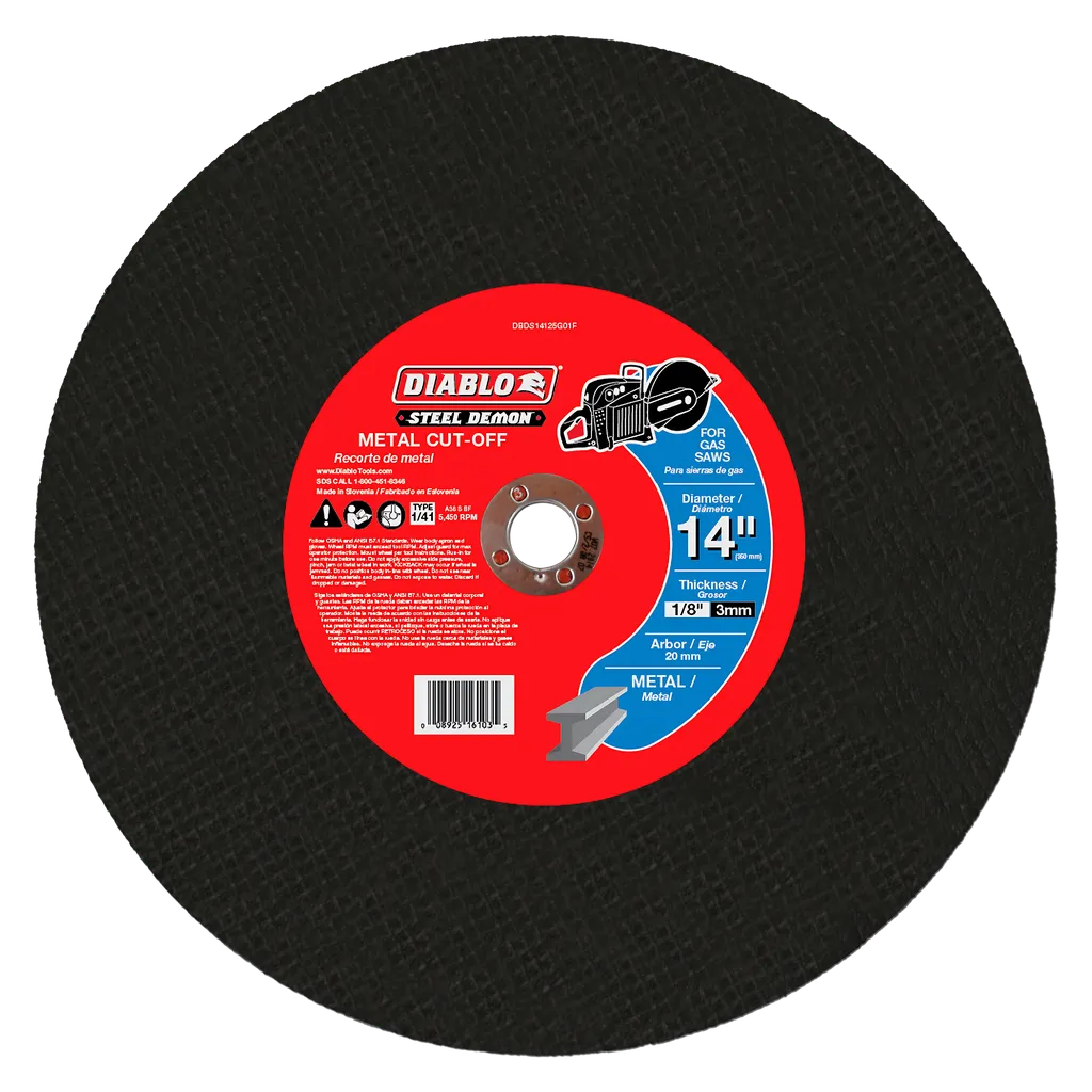 Steel Demon 14 in. Metal High Speed Cut Off Disc 20mm | Diablo Tools | PCS