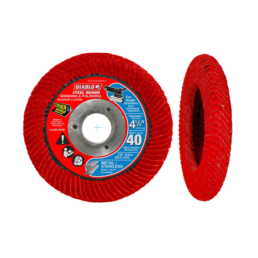 4-1/2 In. Steel Demon Corner-Edge Flap Disc 40 Grit - DCC045040N01F-1821