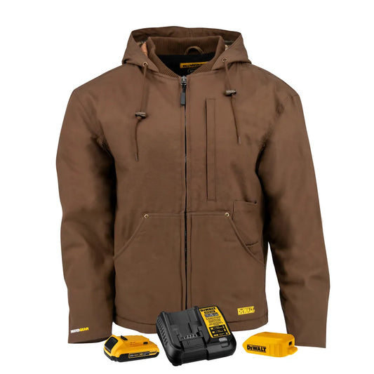 DEWALT® Men's Heated Heavy Duty Work Coat Kitted Tobacco