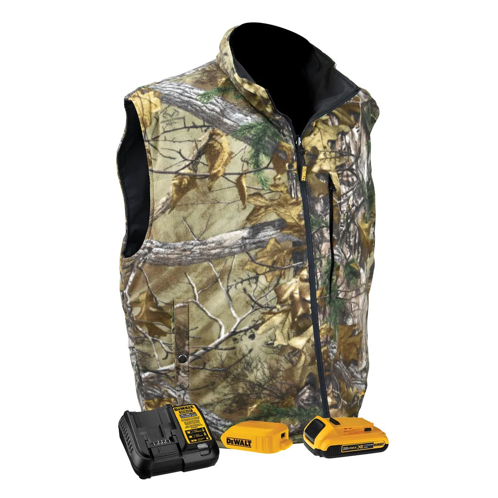 DEWALT® Realtree Xtra® Men's Camouflage Fleece Heated Vest