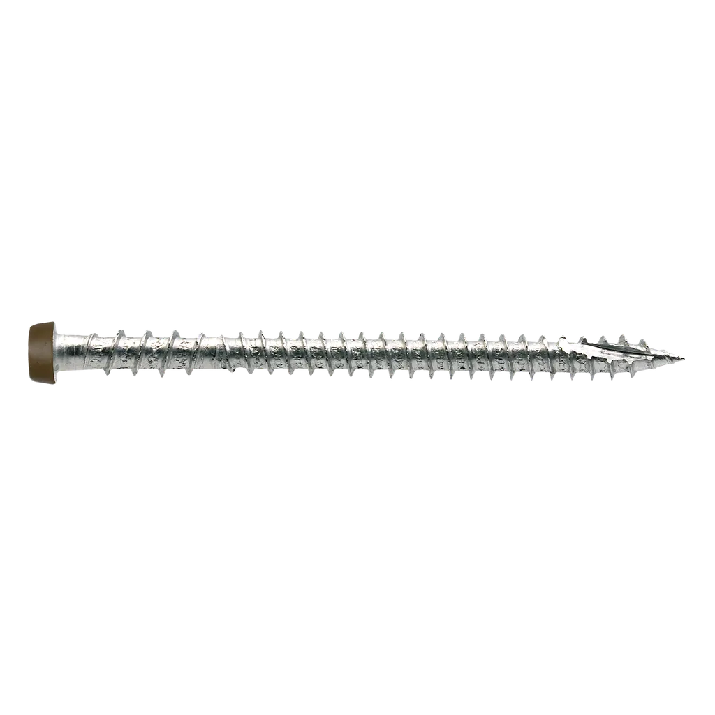 Deck-Drive Dcu Composite Screw - #10 X 2-3/4 In. T20, Type 316, Brown 01 (350-Qty) (Pack Of 6)-DCU234P316BR01-SP1002-1156