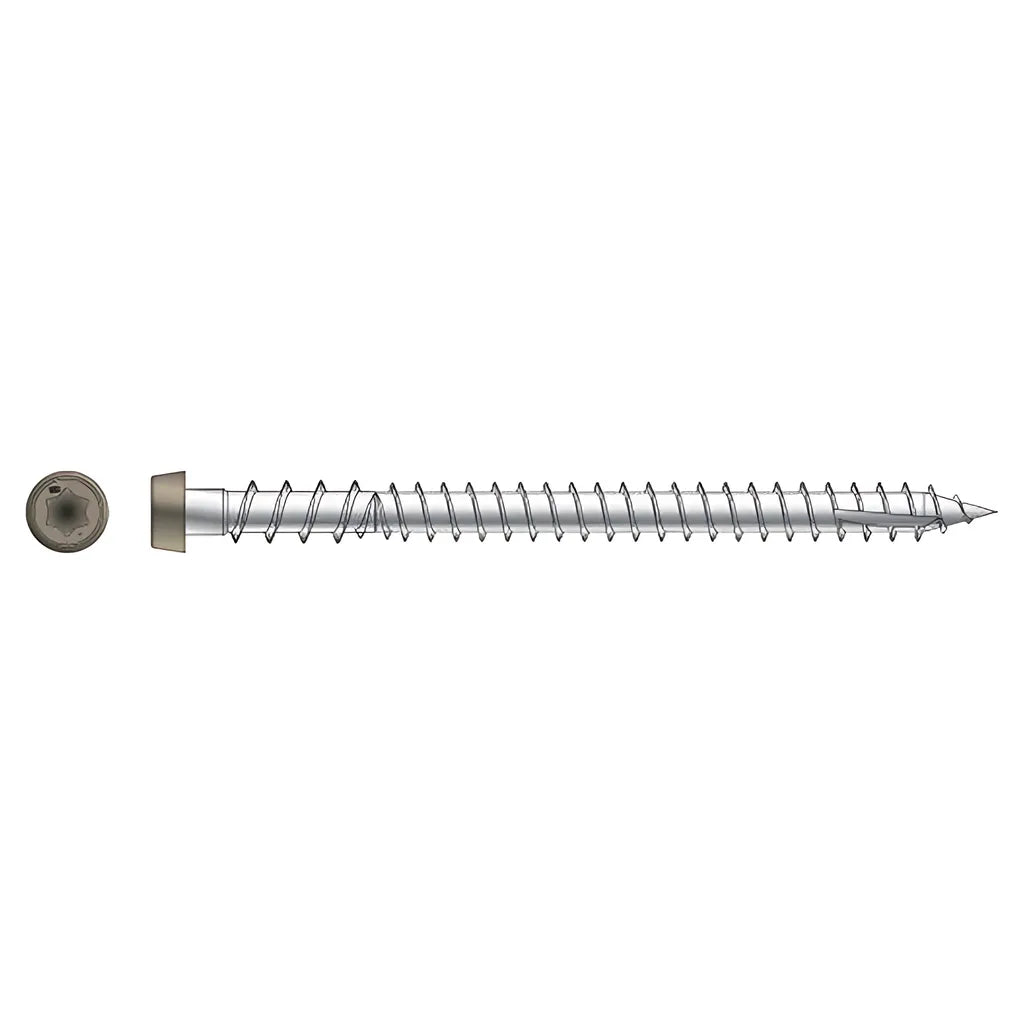 Deck-Drive Dcu Composite Screw - #10 X 2-3/4 In. T20, Type 316, Tan 02 (350-Qty) (Pack Of 6)-DCU234P316TN02-SP6320-6760