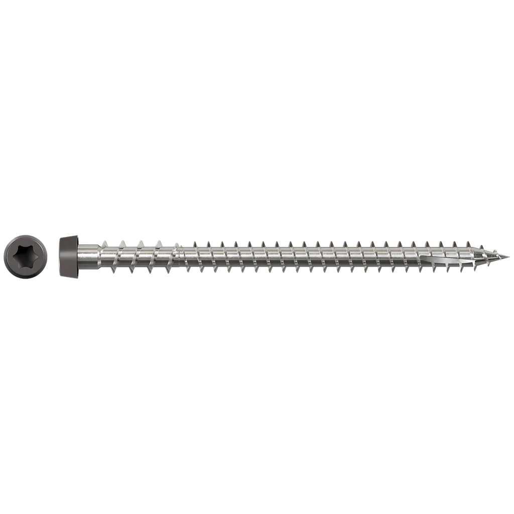 Deck-Drive Dcu Composite Screw (Collated) - #10 X 2-3/4 In. Type 316, Gray 04 (1000-Qty)-DCU234S316GR04-SP9097-9685