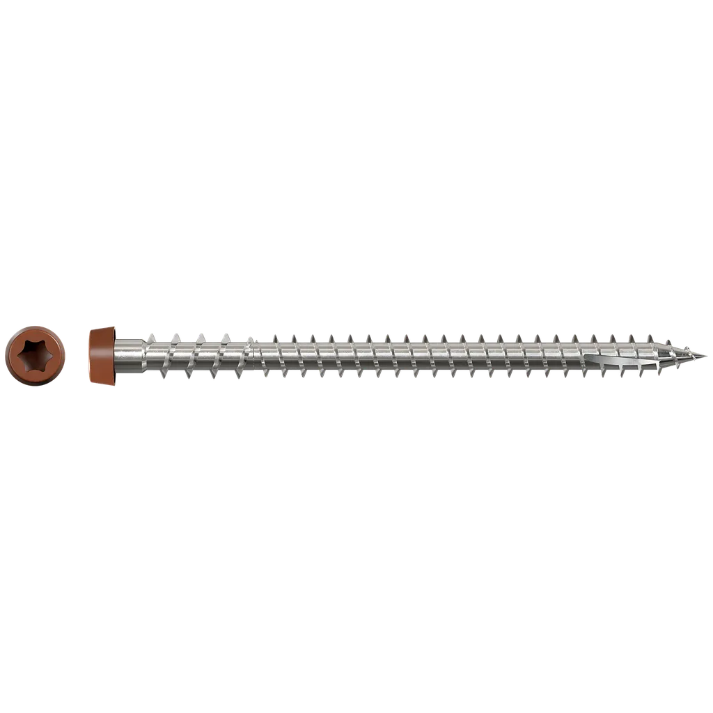 Deck-Drive Dcu Composite Screw (Collated) - #10 X 2-3/4 In. Type 316, Tan 01 (1000-Qty)-DCU234S316TN01-SP8836-9409