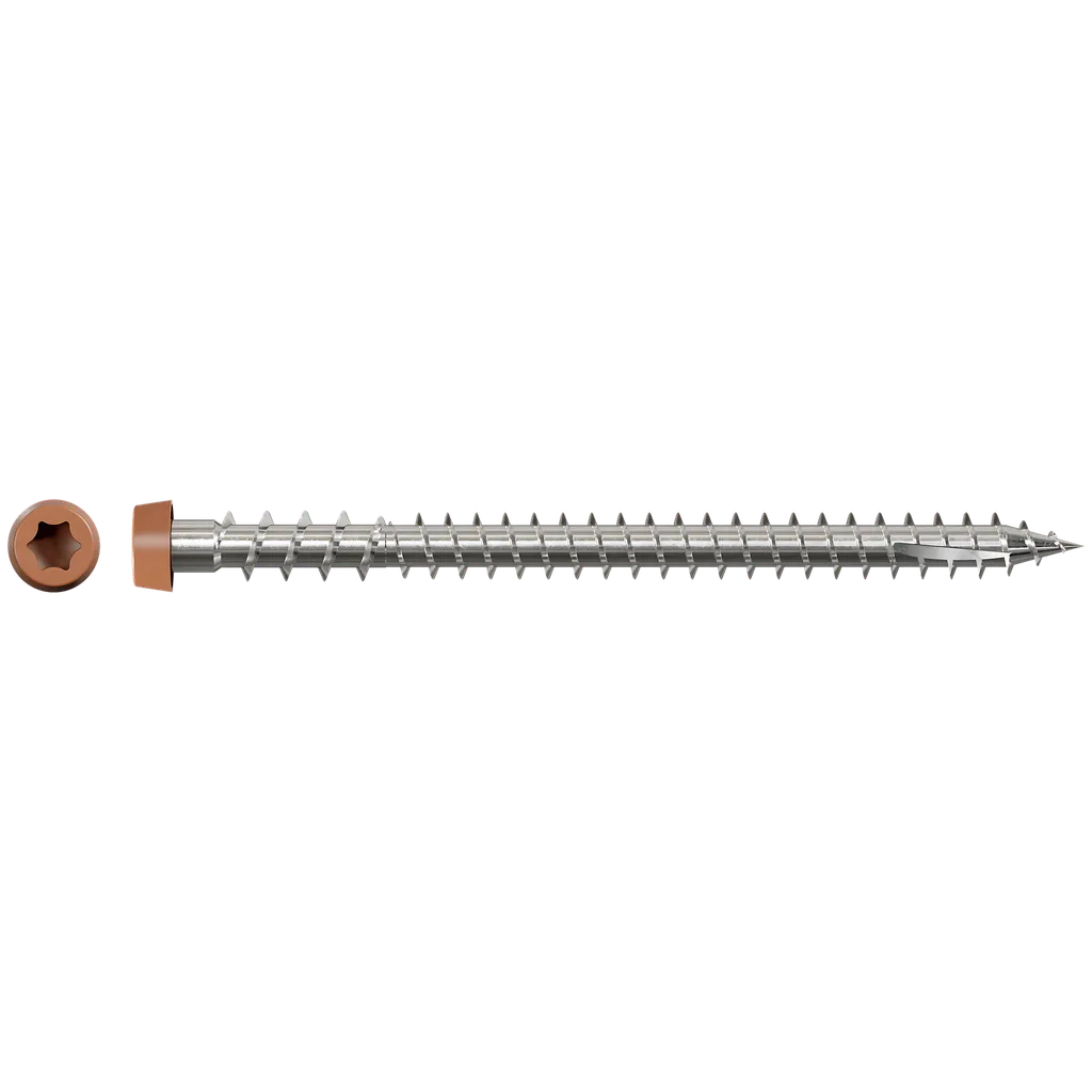 Deck-Drive Dcu Composite Screw (Collated) - #10 X 2-3/4 In. Type 316, Tan 03 (1000-Qty)-DCU234S316TN03-SP5754-6169