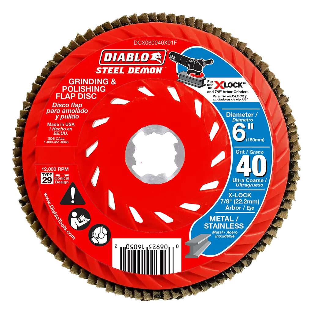 6 In. 40-Grit Flap Disc For X-Lock And All Grinders-DCX060040X01F-2448