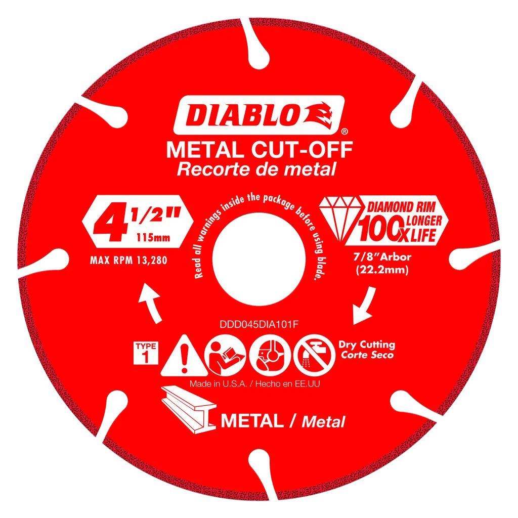 4-1/2 in. Diamond Metal Cut-Off Blade | Diablo Tools | PCS