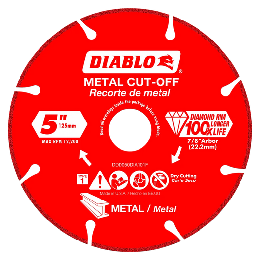 5 In. Diamond Metal Cut-Off Blade-DDD050DIA101F-2456