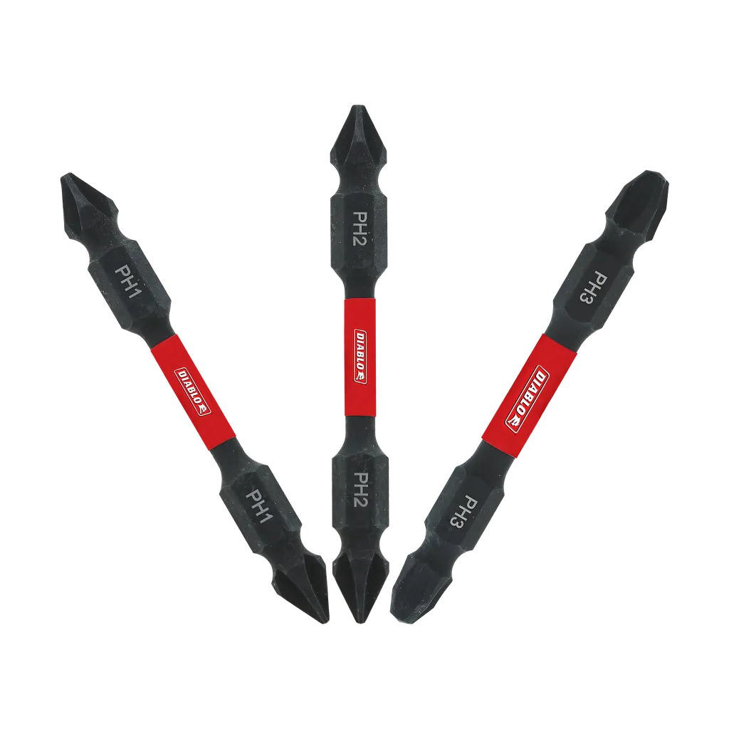 2-3/8 In. Double-Ended Phillips Drive Bit Assorted Pack (3-Piece)-DDEPHV25-S3-2459