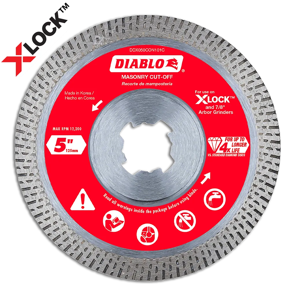 5 In. Diamond Continuous Masonry Cut-Off With X-Lock Arbor-DDX050CON101C-2466