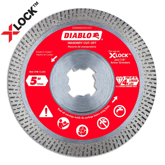 5 In. Diamond Continuous Masonry Cut-Off With X-Lock Arbor-DDX050CON101C-2466