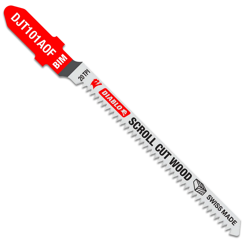 3-1/4 in. 20 TPI Bi-Metal T-Shank Jig Saw Blades for Scroll Cuts in Wood (5-Pack) | Diablo Tools | PCS