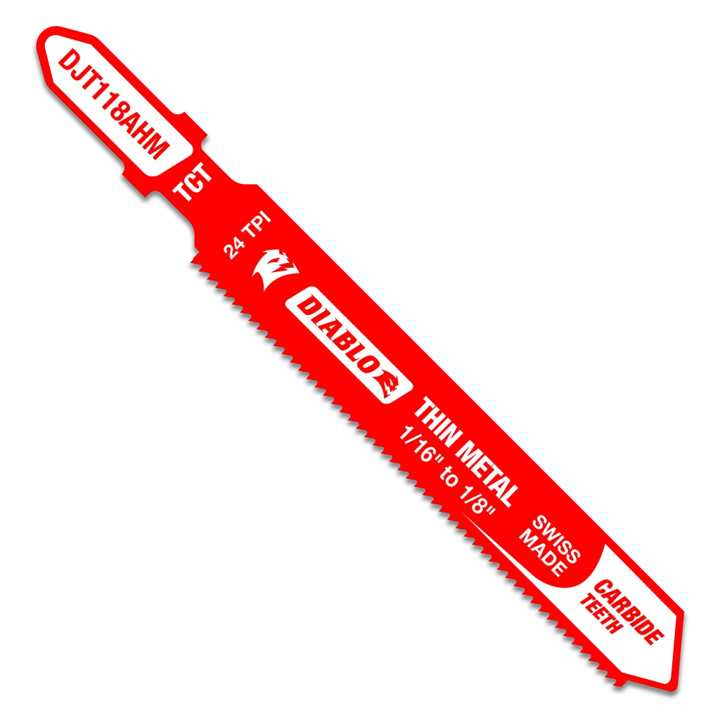 3-1/4 in. 24 TPI Carbide T-Shank Jig Saw Blade for Thin Metal | Diablo Tools | PCS