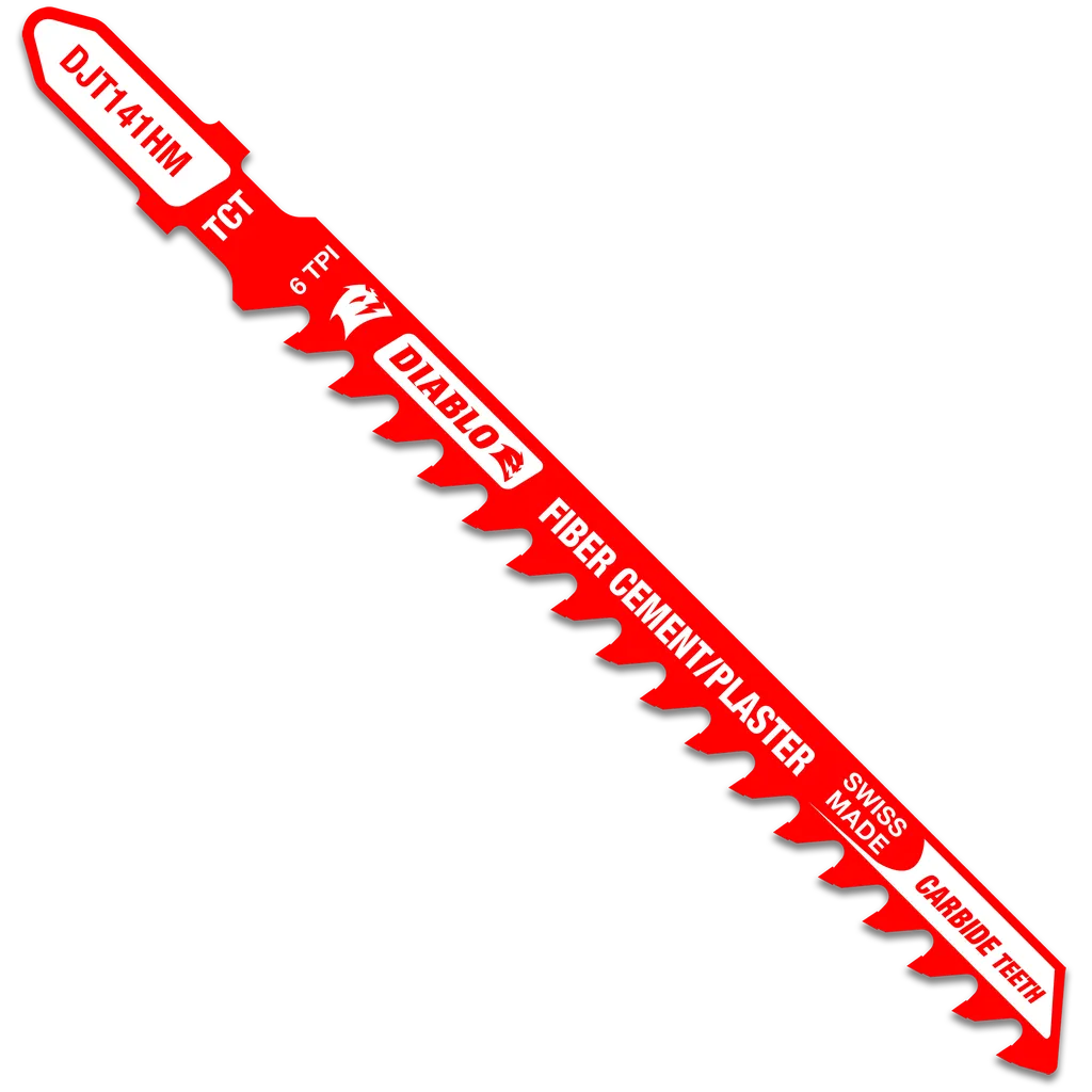 4 in. 6 TPI Carbide T-Shank Jig Saw Blade for Fiber Cement & Plaster | Diablo Tools | PCS