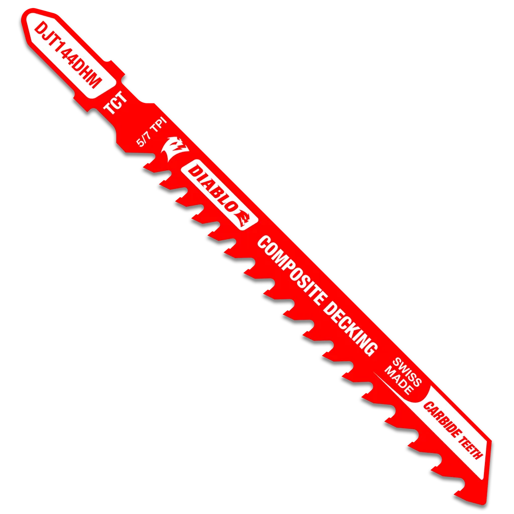 4 in. 5/7 TPI Carbide T-Shank Jig Saw Blade for Composite Decking | Diablo Tools | PCS