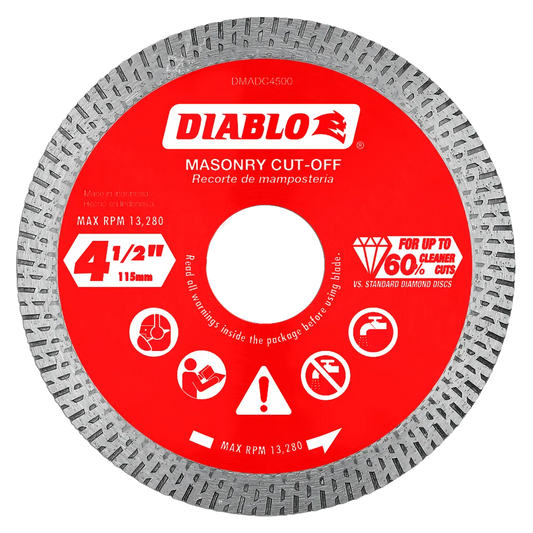 4-1/2 In. Diamond Continuous Rim Cut-Off Discs For Masonry-DMADC0450-2638