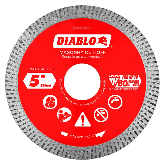 5 In. Diamond Continuous Rim Cut-Off Discs For Masonry-DMADC0500-2639
