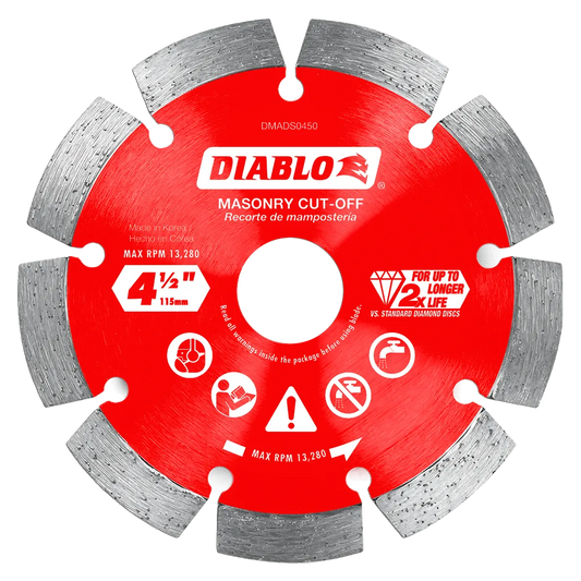 4-1/2 In. Diamond Segmented Cut-Off Discs For Masonry-DMADS0450-2644