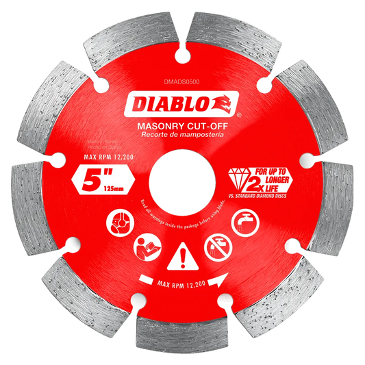 5 In. Diamond Segmented Cut-Off Discs For Masonry-DMADS0500-2641