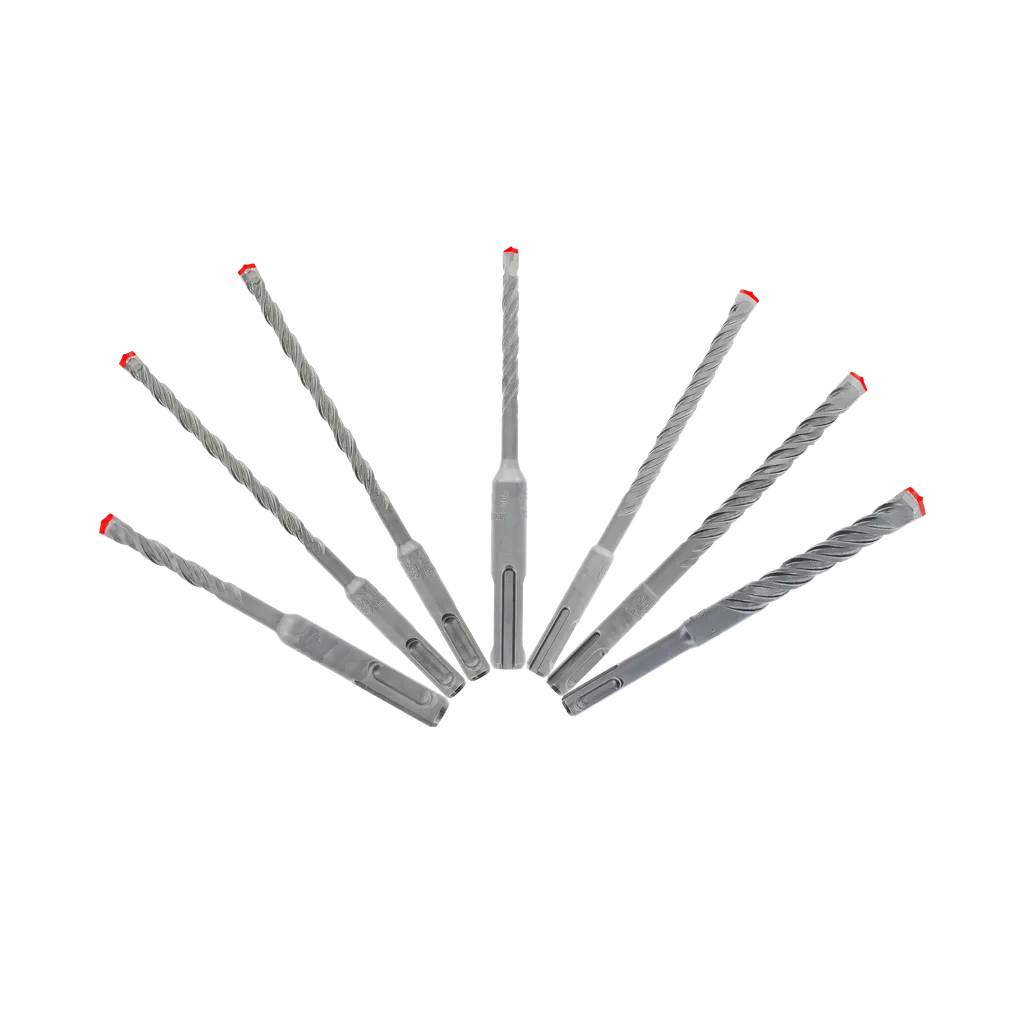 7Pc Rebar Demon Sds-Plus 4-Cutter Full Carbide Head Hammer Bit Set (7-Piece)-DMAPL9920-S7-2846