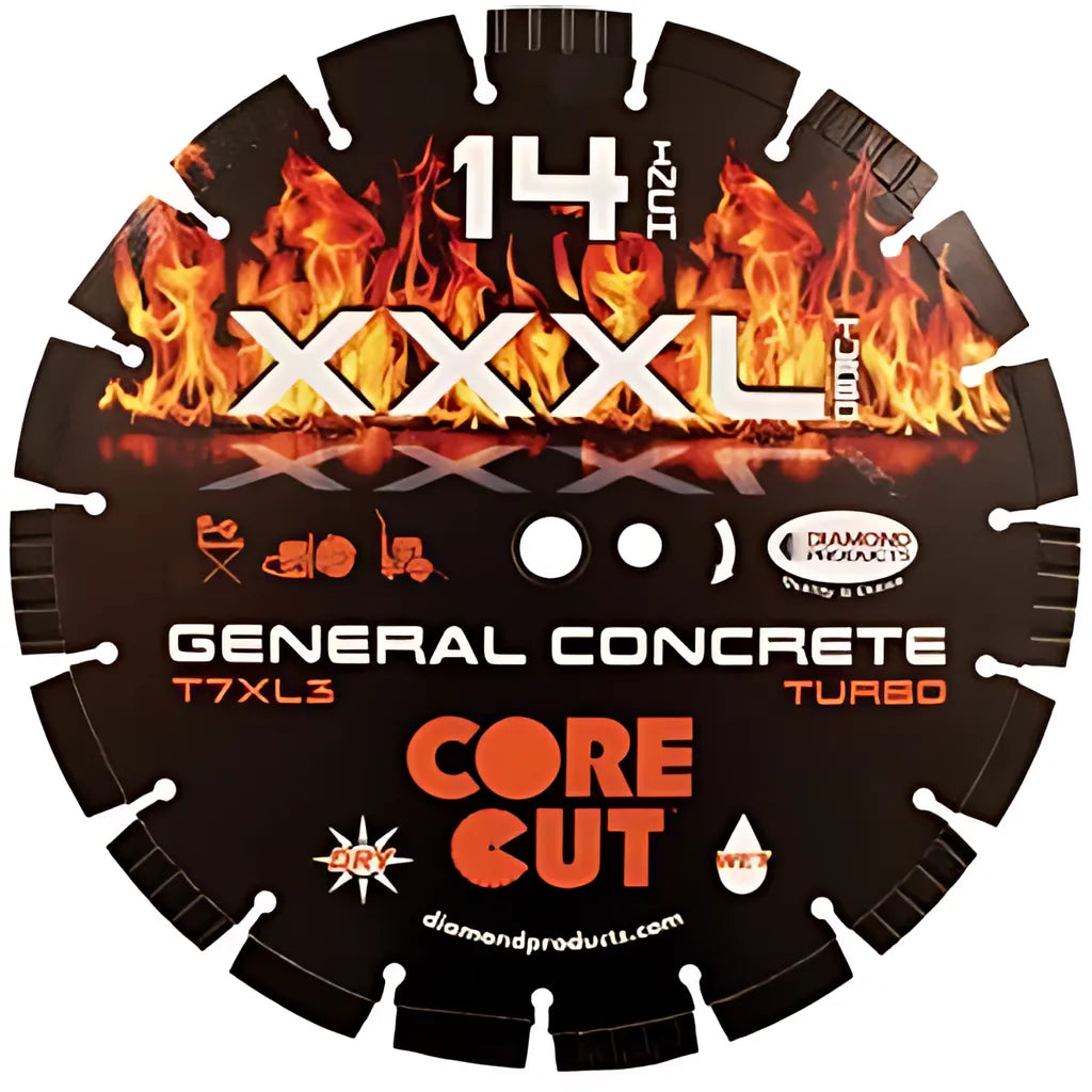 16 X 125 X 1 Triple Xl 3 Seg Turbo High Speed Diamond Blade