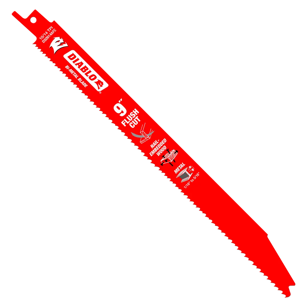 9 in. Flush Cut Recip Blade | Diablo Tools | PCS
