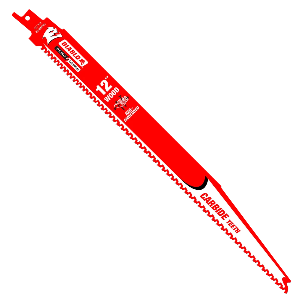 12 in. Demo Demon Carbide Recip Blade for Nail-Embedded Wood (3-Pack) | Diablo Tools | PCS