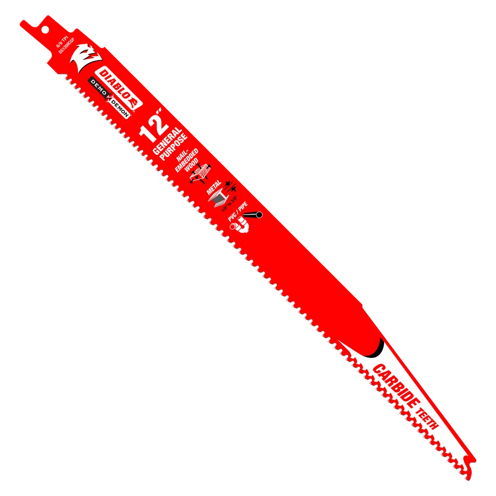 12 in. Demo Demon Carbide General Purpose Recip (3-Pack) | Diablo Tools | PCS