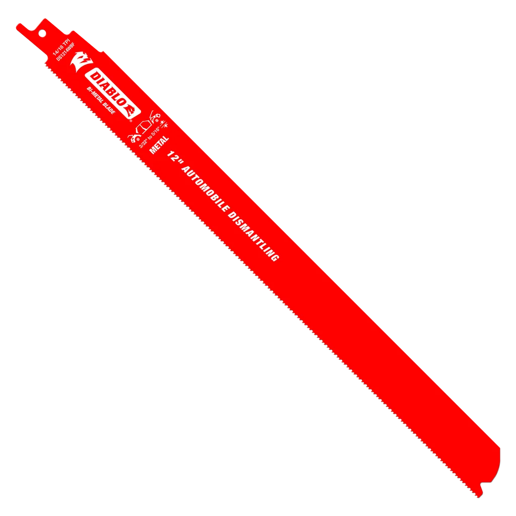 12 in. Bi-Metal Recip Blade for Auto Dismantling (Cuts Metals 1/16 in. to 5/16 in.) (200-Pack) | Diablo Tools | PCS