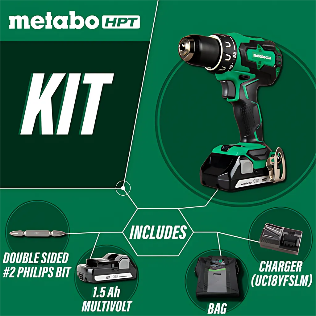 18V Cordless Drill Kit With 2 Batteries And Charger | Ds18Dbfl2E-DS18DBFL2EM-49
