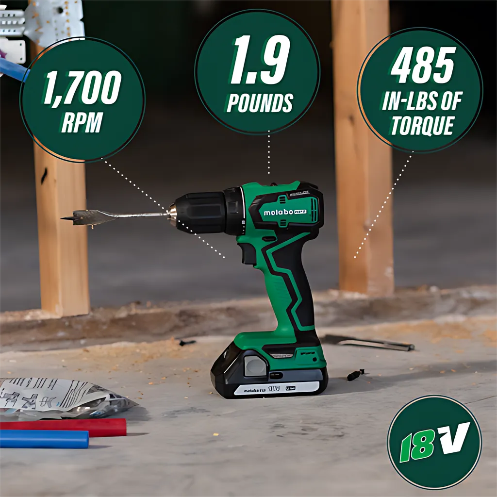 Metabo Hpt Ds18Ddx 18V Brushless 1/2-In Cordless Drill-DS18DDXM-101
