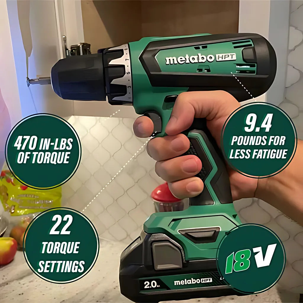 18V Cordless Brushed Drill Driver Kit-DS18DFX-84