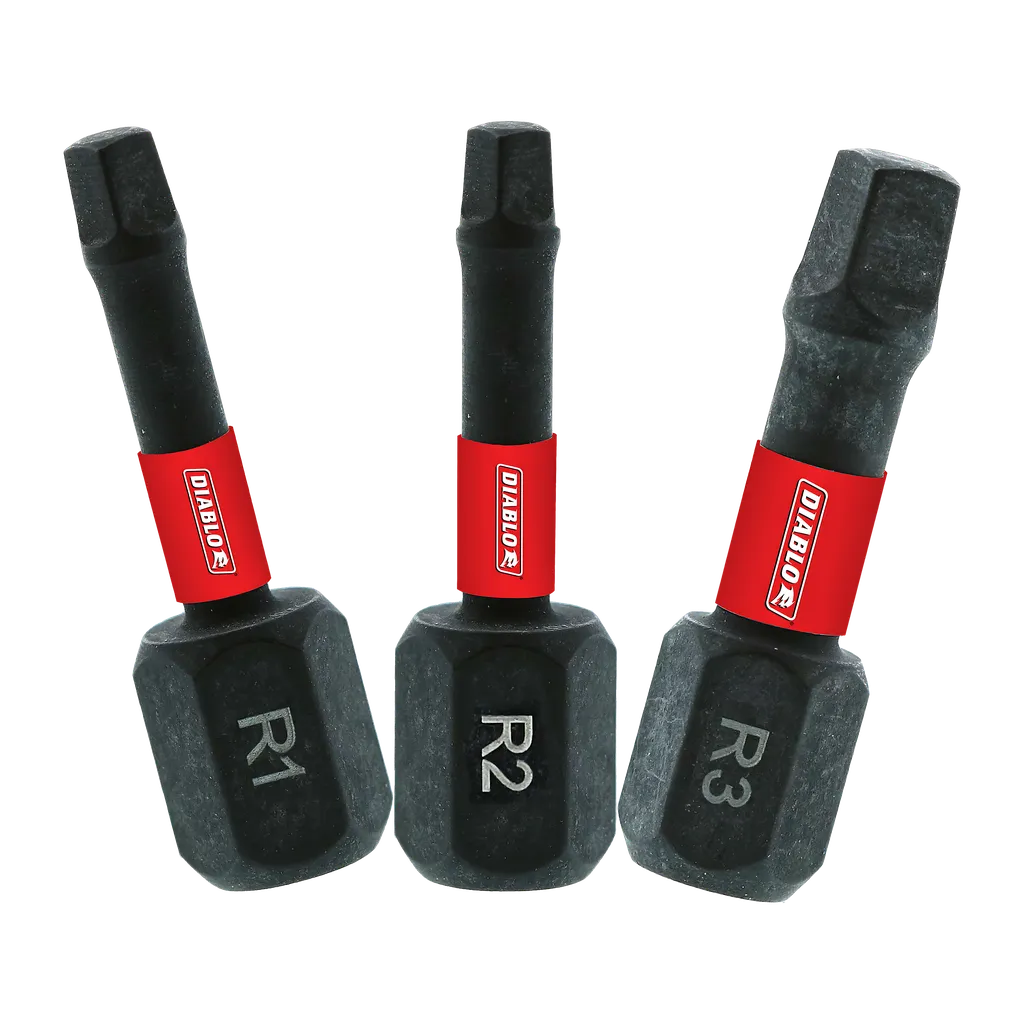 1 in. Square Drive Bit Assorted Pack (3-Piece) | Diablo Tools | PCS