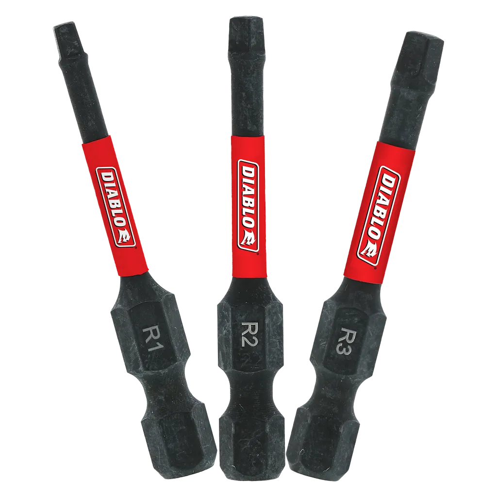 2 in. Square Drive Bit Assorted Pack (3-Piece) | Diablo Tools | PCS