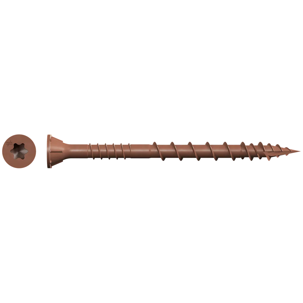 Deck-Drive Dsv Wood Screw (Collated) - #10 X 2-1/2 In. T25 6-Lobe, Red (1000-Qty)-DSVR212S-SP5387-5782