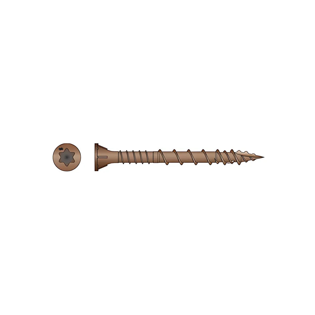 Deck-Drive Dsv Wood Screw - #10 X 2 In. T-25, Flat Head, Quik Guard®, Red (1750-Qty)-DSVR2MB-SP7399-7899